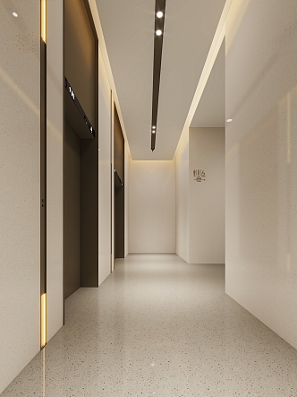 Office elevator hall 3d model