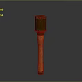 Vintage Rusty Hammer Weapon With Wooden Handle And Metal Head Design