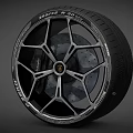 High Performance Modern Automotive Tire With Sleek Alloy Wheel Rim Design