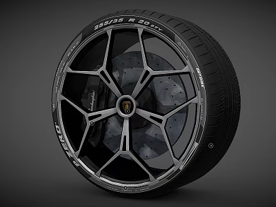 High Performance Modern Automotive Tire With Sleek Alloy Wheel Rim Design 3d model