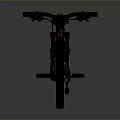 Black Mountain Bike With Large Tires And Modern Suspension Frame Design