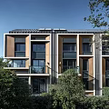Modern residential mansion 3d model