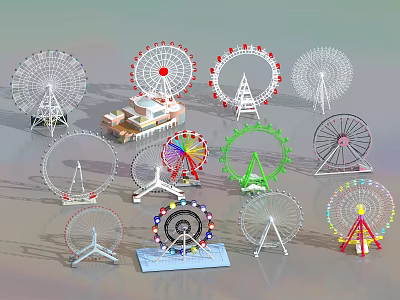 Modern Ferris Wheel 3d model Modern Ferris Wheel 3d model