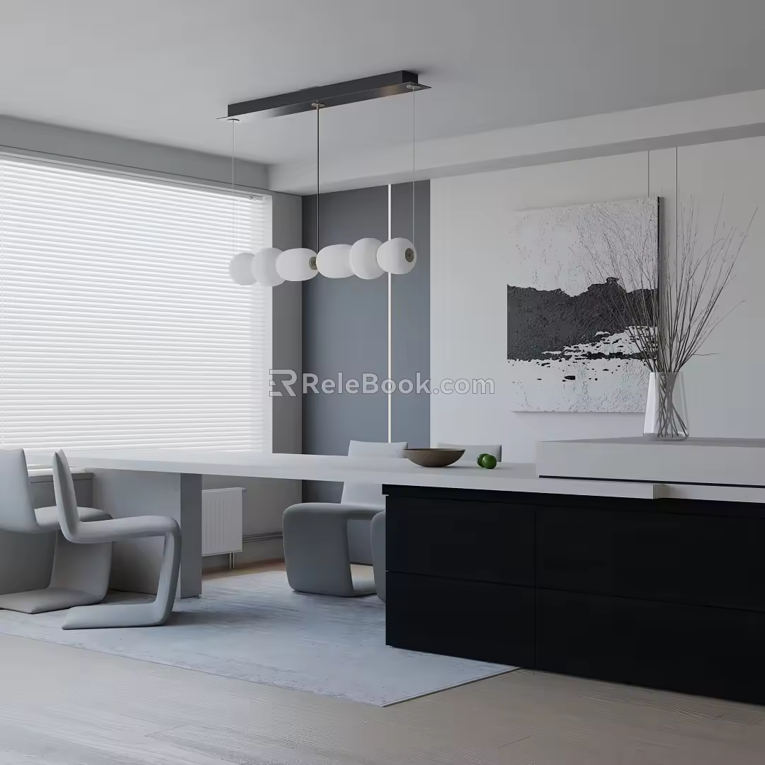Modern table combination 3d model