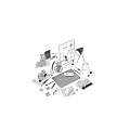 Creative Desk Setup With Camera Lamp Drawing Board Notebooks Glasses And Stationery 3d model
