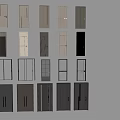Modern Sliding Doors Featuring Various Styles And Multiple Colors For Home Interiors 3d model