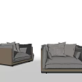 Modern Single Seater Sofa Design With Different Colors Soft Pillows And Comfortable Cushions