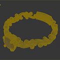 Elegant Intricate Carved Bracelet Design With Decorative Patterns And Ornate Details