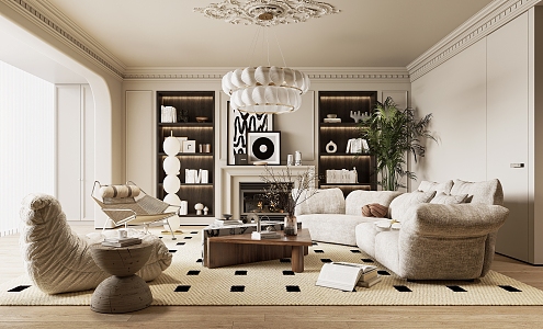 French Living Room 3d model