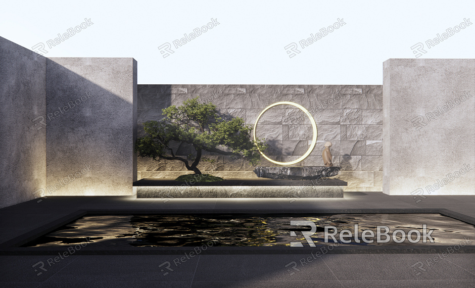 New Chinese style landscape sketch landscape wall model