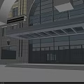 Modern Hospital Building With White Exterior Dome Structure Multiple Windows and Grand Entrance Design