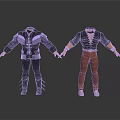 Men's Fashion Apparel With Black Outfit And Brown Pants Mannequin