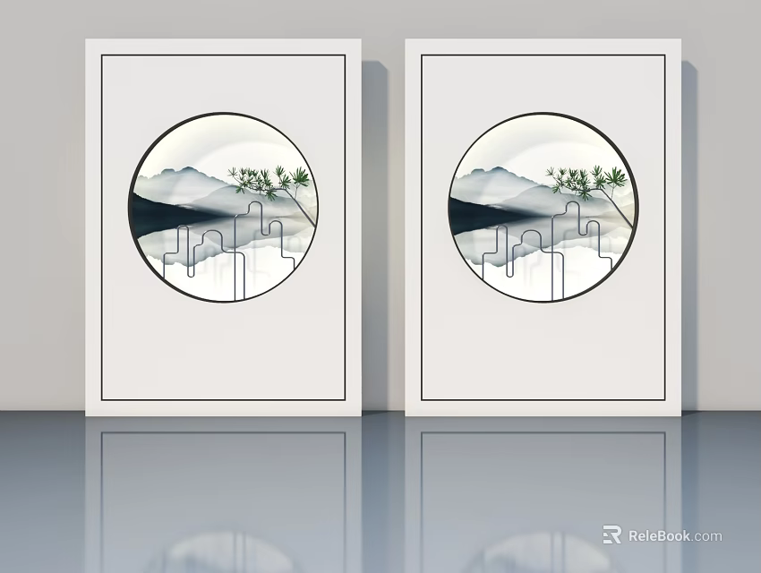 Stylish Swing Door With Contemporary Design For Home Interior Spaces 3d model