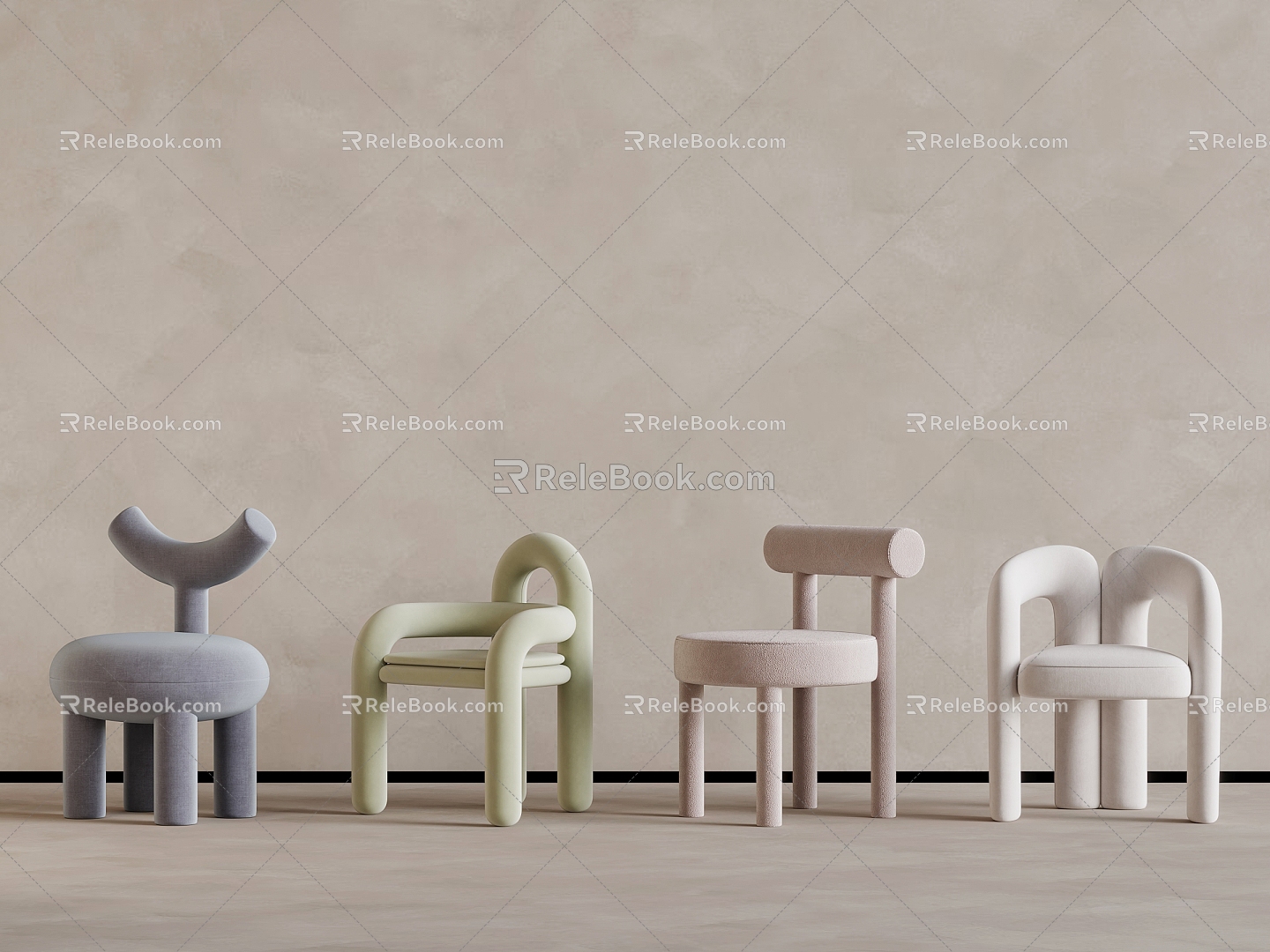 Modern children's chair 3d model