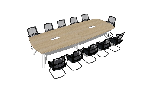 Conference Table Steel Frame Conference Table 3d model