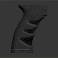 Modern Ergonomic Gray Weapon Grip with Textured Non Slip Design for Firearms