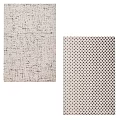 Modern Square Rugs With Geometric Patterns Dotted Designs And Textured Surfaces 3d model