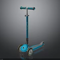 Kids Blue Scooter With Two Wheels Adjustable Handle And Fun Design