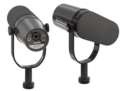 Shure MV7 Dynamic Microphones High Quality Entertainment Electronics For Professional Use 3d model