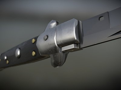 spring knife switch knife 3d model