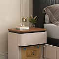 Modern Wood Top Nightstand With Hidden Built In Safe For Secure Bedroom Daily Storage