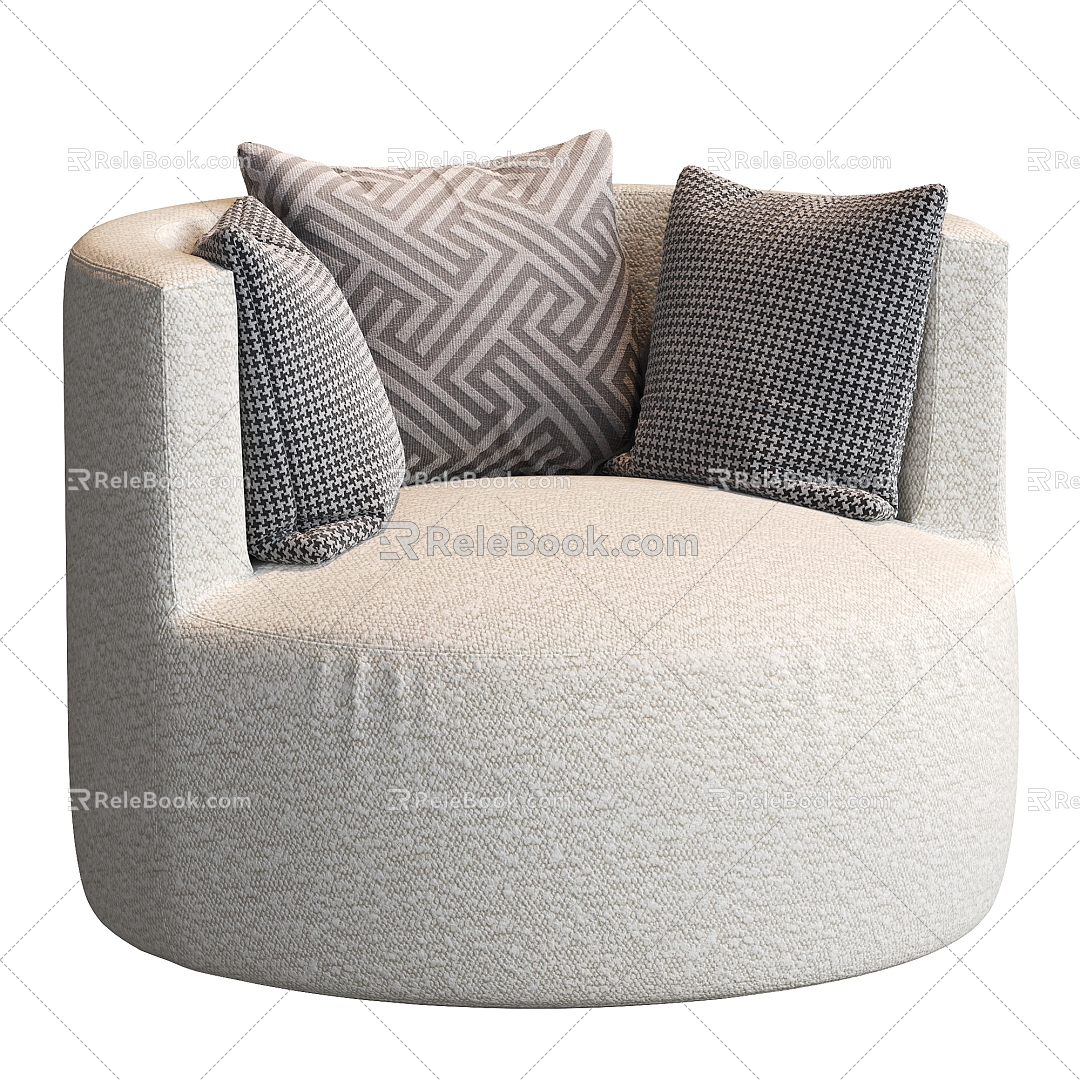 Modern Single Sofa Casual Sofa Single Chair 3d model