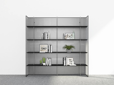 Bookshelf Ornaments Bookshelf Decorative Storage Rack Decorative Rack Bookshelf Shelf 3d model