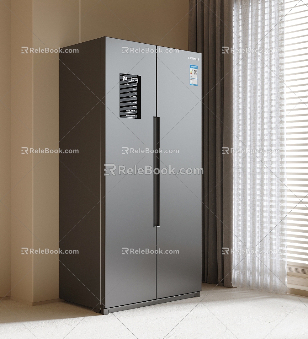 Refrigerator Double Door Refrigerator 3d model