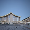 Reception Center Sales Department Taikoo Li Commercial Club Building Landscape Building Imitation Mountain Building 3d model