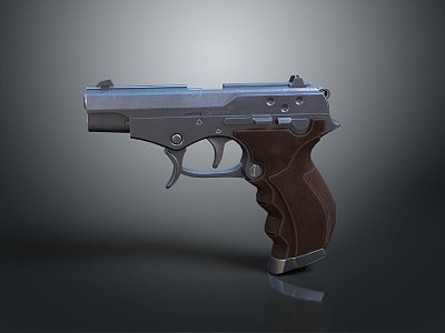 pistol semi-automatic pistol automatic pistol modern weapon 3d model