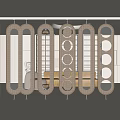 Rattan screen partition 3d model