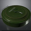 Green Round Military Weapon AKREP PRO Model With Central Knob And Label