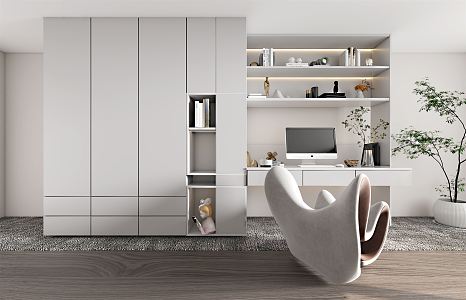 Modern Wardrobe Bookcase Wardrobe 3d model