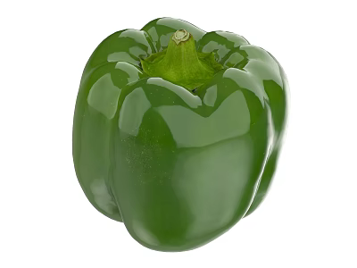 Fresh Green Bell Pepper Vegetable With Smooth Skin And Vibrant Color 3d model
