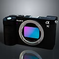 Sony α7c Black Mirrorless Camera Design With Textured Grip And Colorful Lens Mount