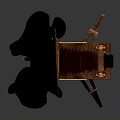 Vintage Electronic Camera Design With Wooden Tripod And Cloth Cover