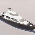 Modern Yacht Exterior Design With Sleek Structure 3d model