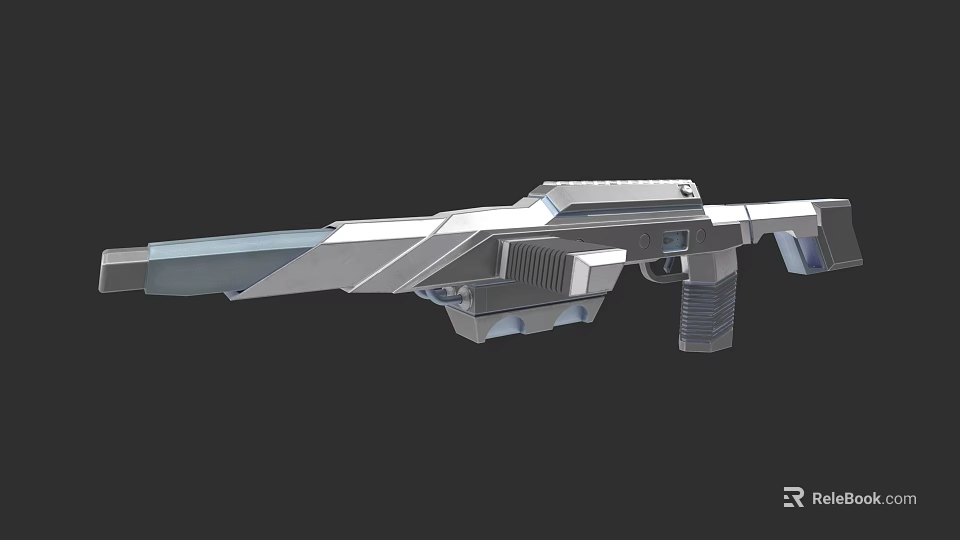 Futuristic Weapon Design With Metallic Structure And Modern Mechanical Features 3d model 
