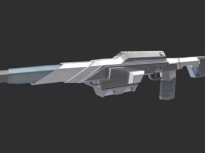 Futuristic Weapon Design With Metallic Structure And Modern Mechanical Features 3d model