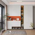 Simple Shoe Cabinet Coat Cabinet Storage Cabinet Multi-function Cabinet 3d model