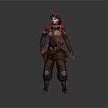 Fantasy Character Featuring Creature Inspired Antennae In Brown Outfit With Shoulder Armor