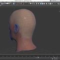 Game Film Character 3D Head Model With Bald Head And Realistic Facial Features