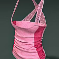 Red And Pink Tank Tops With Stylish Designs And Back Details