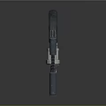 Mechanical Double Barrel Revolver With Metal Construction And Futuristic Tactical Design