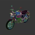 Jawa Blue And Black Classic Motorcycle With Round Headlight Black Seat And Black Wheels