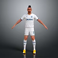 Man in White Jersey With Gazoo Logo Number 10 Yellow Cleats Arms Outstretched Gray Background