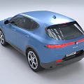 Blue Modern SUV With Stylish Exterior LED Headlights And Multi Spoke Wheels