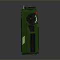 Green Solar Powered Electronic Device with Blue Panel and Portable Design for Outdoor Activities