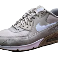 Light Gray Nike Air Max Sneakers With Mesh Upper White Logo And Stylish Sole