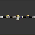 Traditional Weapon With Blue And White Banner Decorative Top Floral Patterns And Gold Tassels
